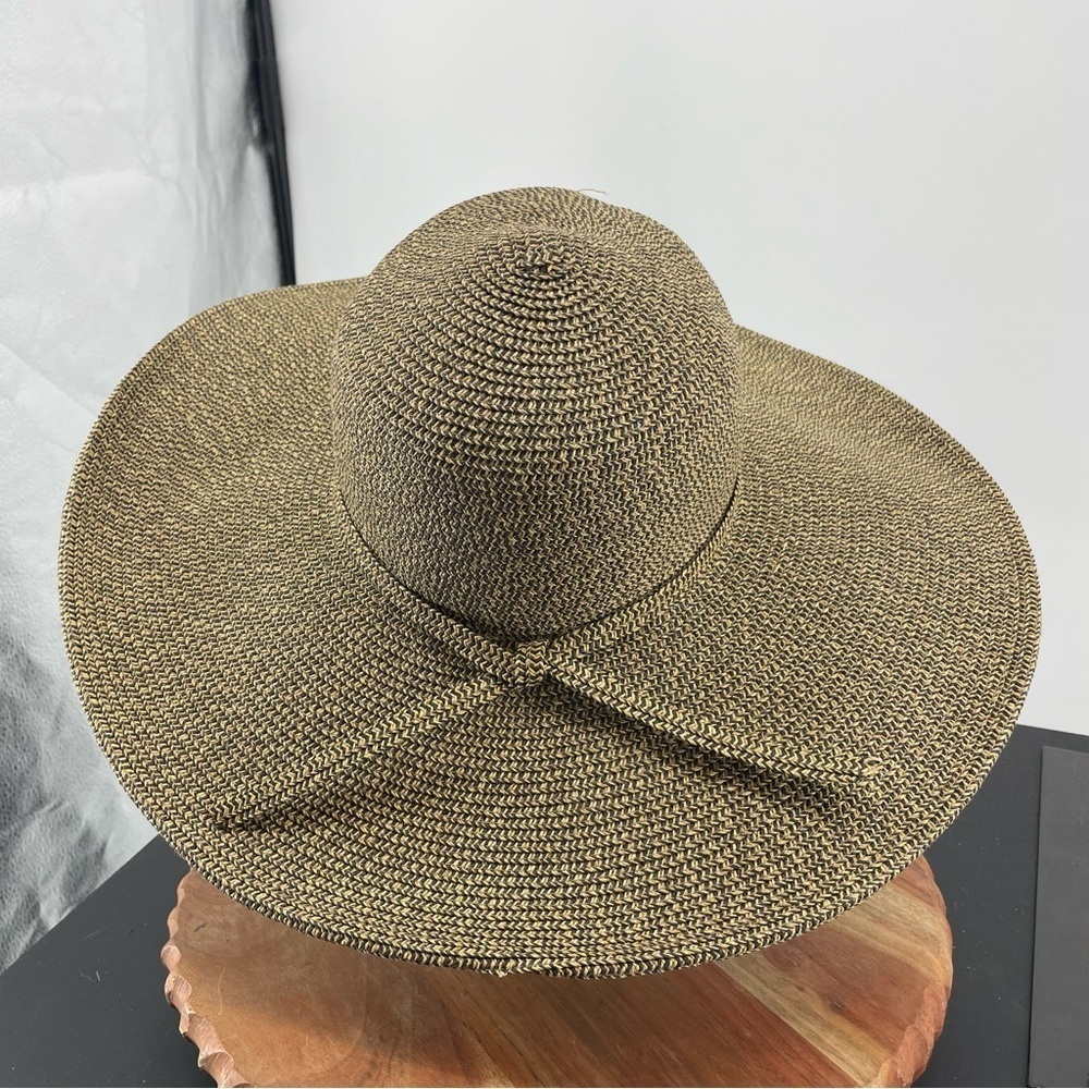 Scala Wide Brim Straw Sun Hat in Brown